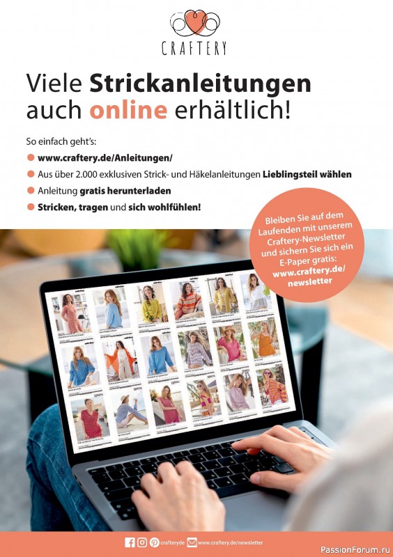 Вязаные проекты спицами в журнале «The Knitter №78 2025 Germany»
