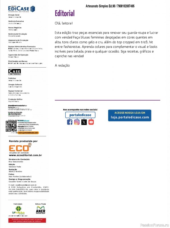 Вязаные проекты в журнале «Artesanato Simples Ed.98 2026»