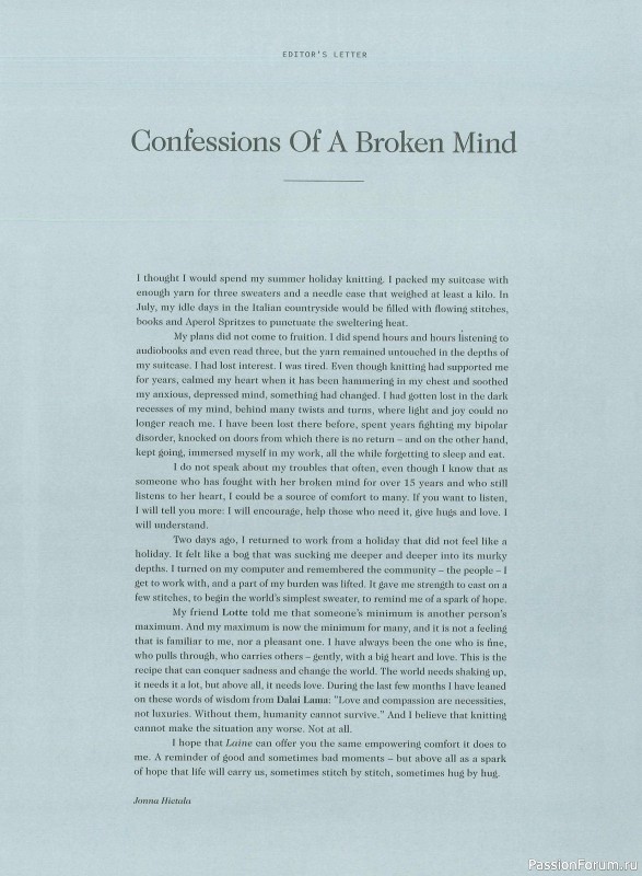 Вязаные проекты в журнале «Laine Magazine №9 2019 Autumn-Winter»