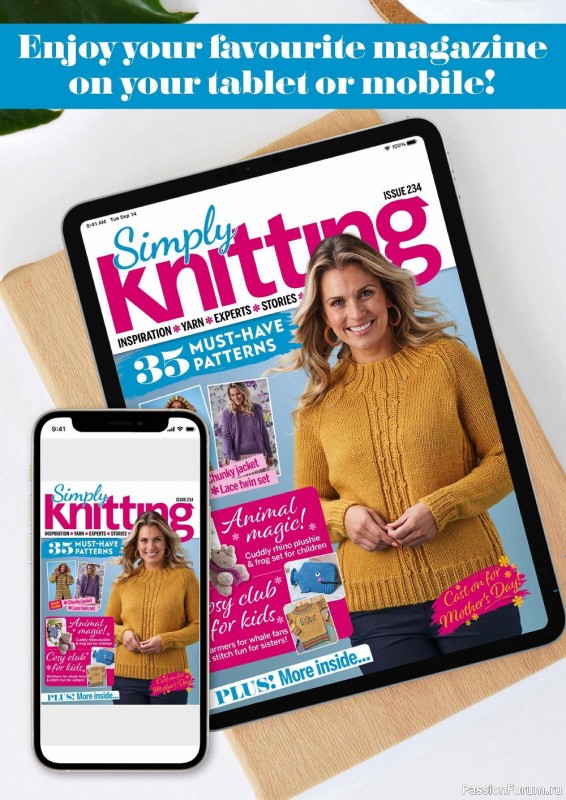 Вязаные проекты в журнале «Simply Knitting №234 2023»