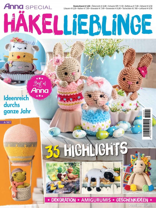 Коллекция проектов для рукодельниц в журнале &laquo;Anna Special A567 2026 - Hakellieblinge&raquo;