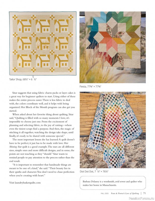 Коллекция проектов для рукодельниц в журнале «Fons & Porter’s Love Of Quilting - Fall 2025»