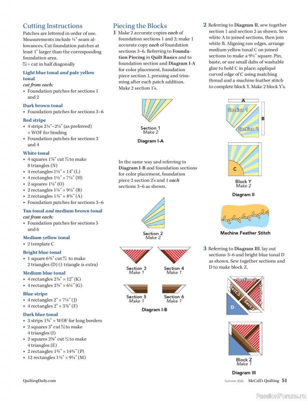 Коллекция проектов для рукодельниц в журнале &laquo;McCall's Quilting - Summer 2026&raquo;