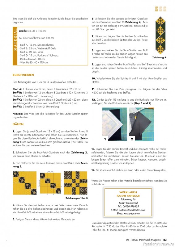 Коллекция проектов для рукодельниц в журнале &laquo;Patchwork das Magazin №5 2026&raquo;