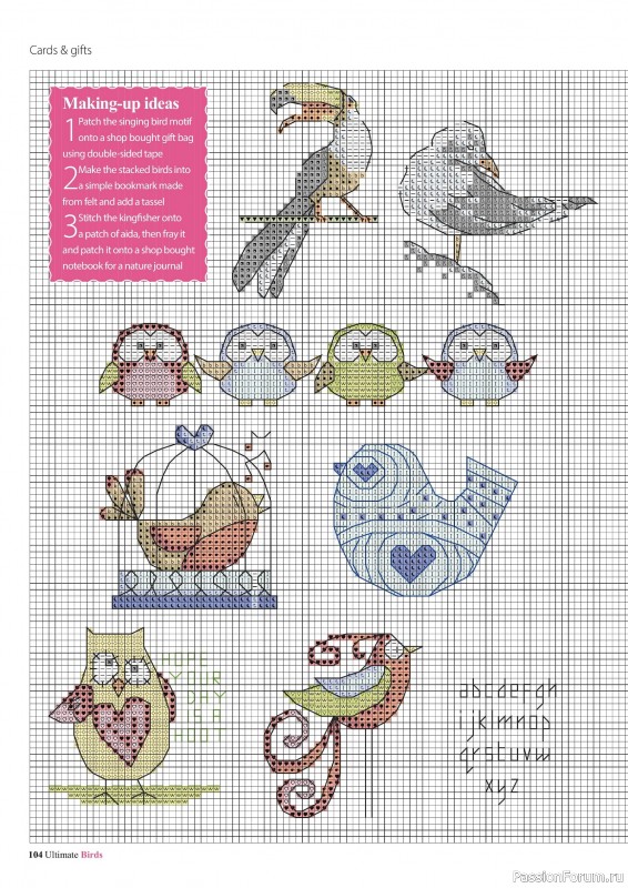 Коллекция вышивки в журнале «Cross Stitch Birds - March 2025»