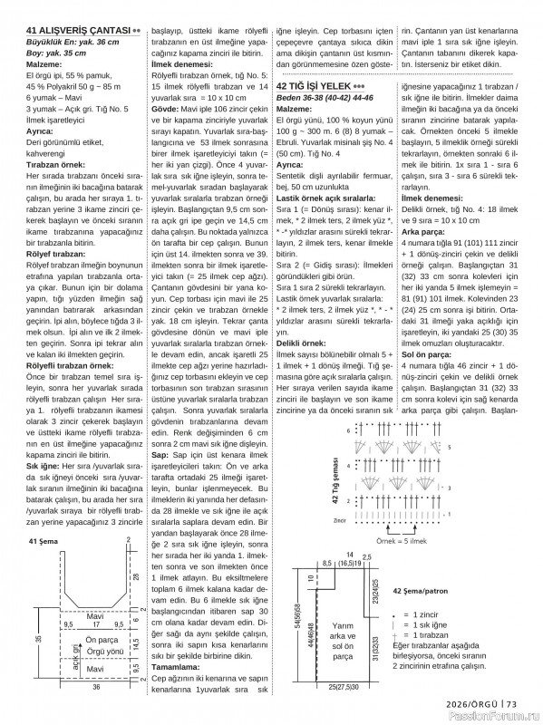 Вязаные проекты в журнале &laquo;Burda Orgu №2 2026&raquo;
