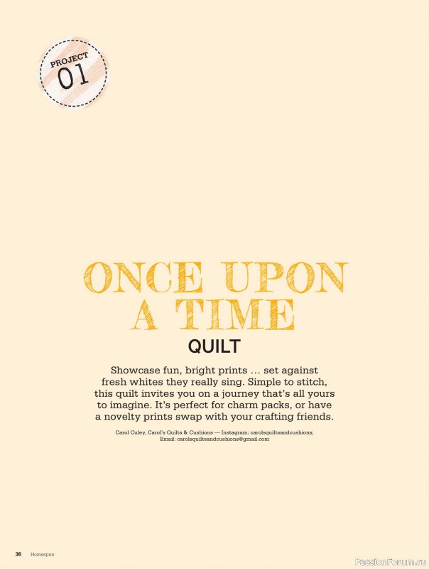 Коллекция проектов для рукодельниц в журнале «Australian Homespun - October-November 2025»