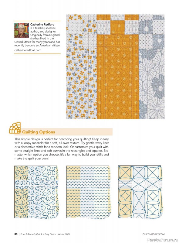 Коллекция проектов для рукодельниц в журнале &laquo;Quick+Easy Quilts - Winter 2026&raquo;