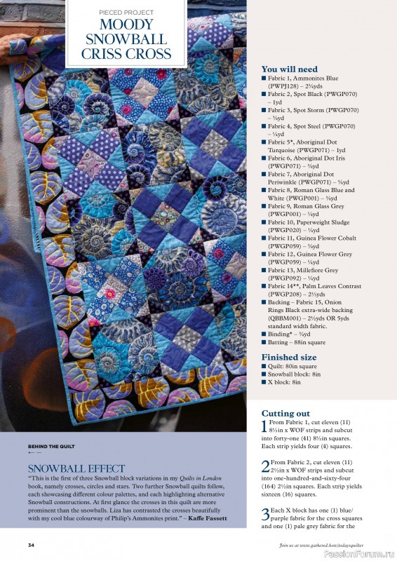 Коллекция проектов для рукодельниц в журнале «Todays Quilter №132 2025»
