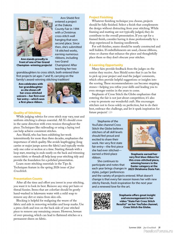 Коллекция вышивки в журнале &laquo;Just CrossStitch - Summer 2026&raquo;