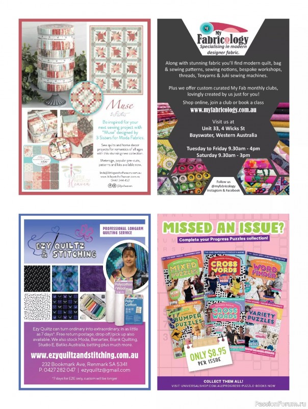 Коллекция проектов для рукодельниц в журнале «Quilters Companion №134 2025»