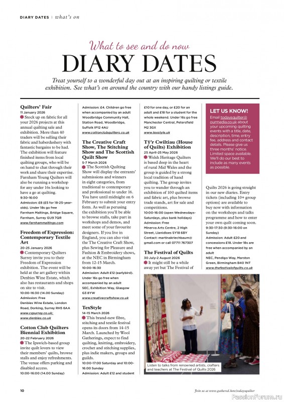 Коллекция проектов для рукодельниц в журнале «Todays Quilter №135 2025»