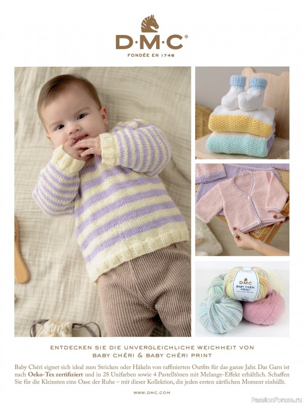 Вязаные модели для детей в журнале &laquo;Andrea Kreativ Babymode №7 2026&raquo;