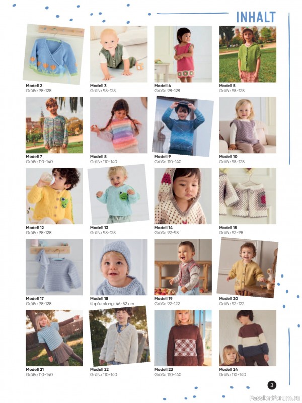 Вязаные модели для детей в журнале «Kinder Maschenmode №3 2026»