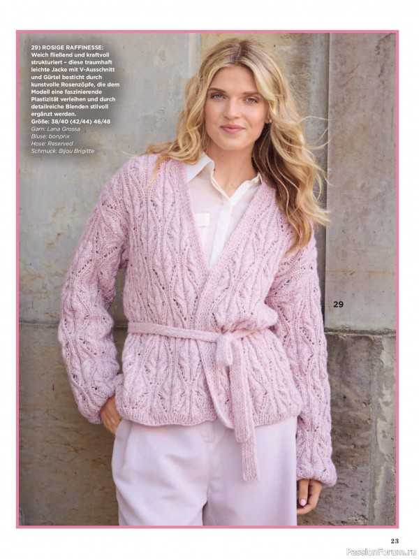 Вязаные модели в журнале «Sabrina №12 2025 German»