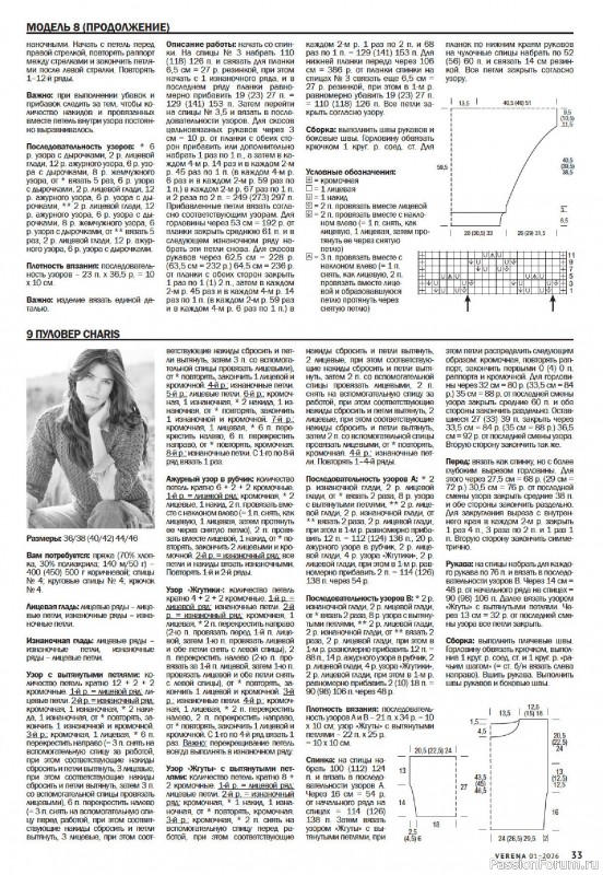 Вязаные модели в журнале «Verena №1 2026»
