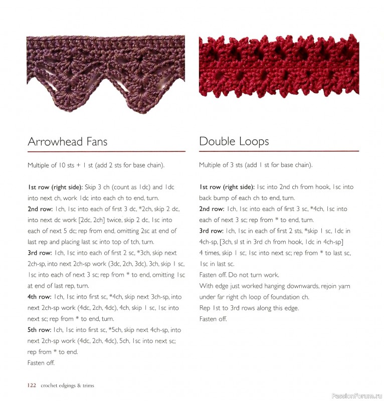 Вязаные проекты в книге &laquo;Crochet Edgings & Trims: 150 Stitches&raquo;.