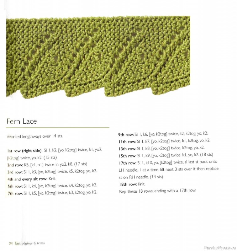 Вязаные проекты в книге &laquo;Knit Edgings & Trims 150 Stitches&raquo;.