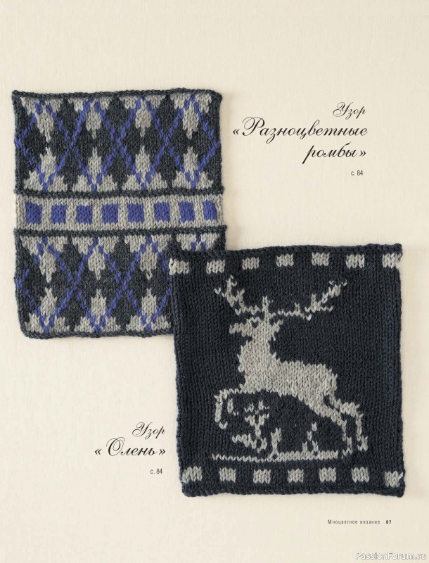 Вязаные проекты в книге &laquo;Модульное вязание на спицах&raquo;.