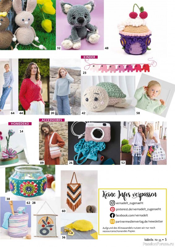 Вязаные проекты в журнале «Hakeln das MaschenMagazin №55 2026»