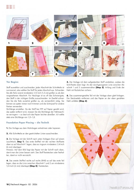 Коллекция проектов для рукодельниц в журнале &laquo;Patchwork das Magazin №2 2026&raquo;
