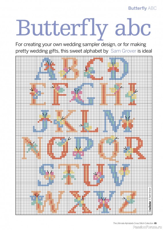 Коллекция вышивки в журнале «Cross Stitch Collection - The Ultimate Alphabets 2026»