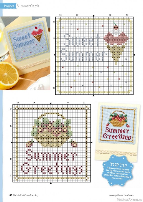 Коллекция вышивки в журнале «The World of Cross Stitching №321 2022»