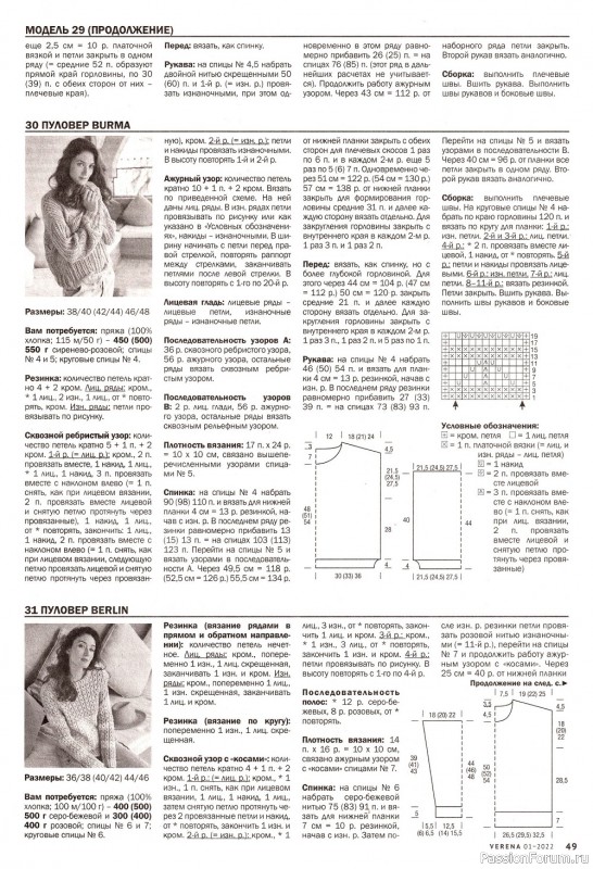 Вязаные модели в журнале «Verena №1 2022»