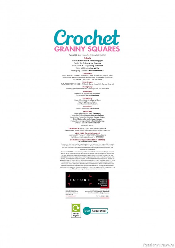 Вязаные проекты крючком в журнале «Crochet Granny Squares - 1st Edition 2025»