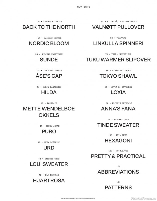 Вязаные проекты в журнале &laquo;Laine Nordic Knits 2024&raquo;