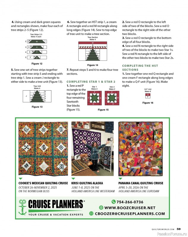 Коллекция проектов для рукодельниц в журнале «Quilter's World - Winter 2024»