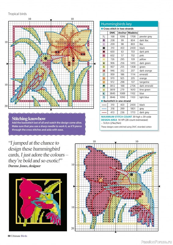 Коллекция вышивки в журнале «Cross Stitch Birds - March 2025»
