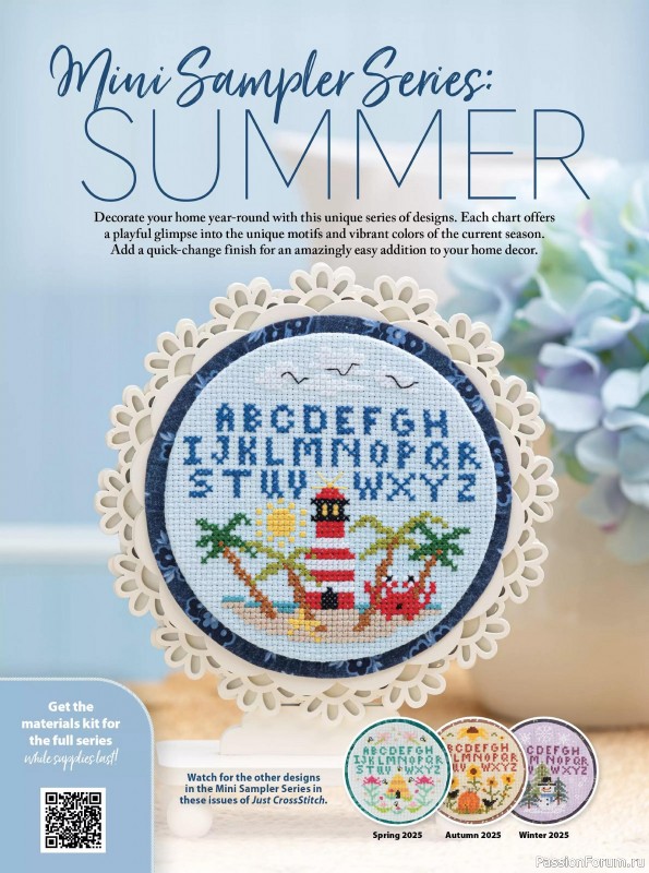 Коллекция вышивки в журнале «Just CrossStitch - Summer 2025»