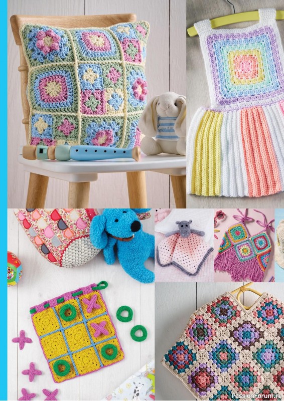 Вязаные проекты крючком в журнале «Crochet Granny Squares - 1st Edition 2025»