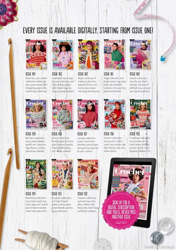 Вязаные проекты крючком в журнале «Simply Crochet №166 2025»