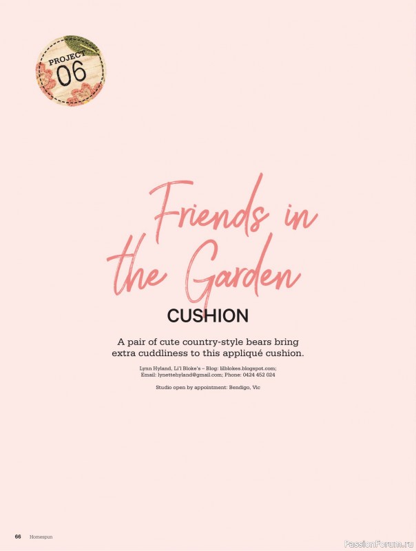 Коллекция проектов для рукодельниц в журнале «Australian Homespun - October-November 2025»