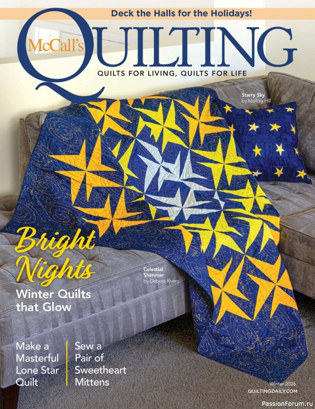 Коллекция проектов для рукодельниц в журнале «McCall's Quilting - Winter 2026»