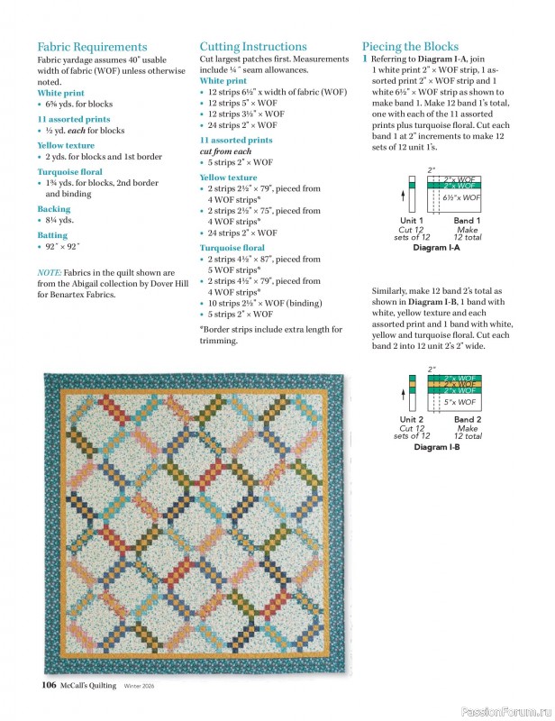 Коллекция проектов для рукодельниц в журнале «McCall's Quilting - Winter 2026»