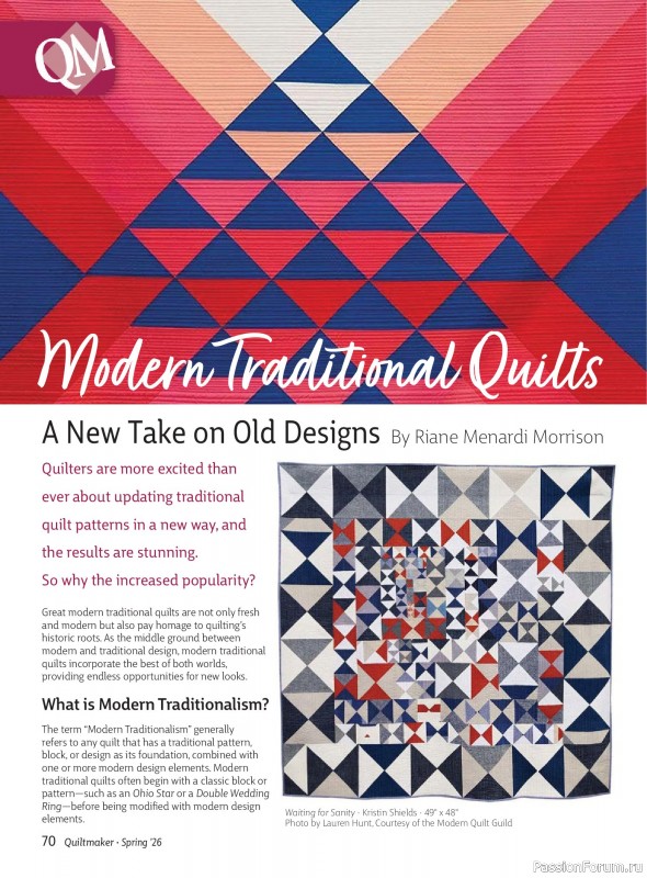 Коллекция проектов для рукодельниц в журнале «Quiltmaker №224 2026»