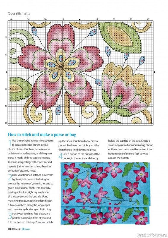 Коллекция вышивки в журнале «Ultimate CrossStitch Flowers - 2025»