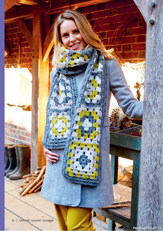 Вязаные проекты крючком в журнале «Crochet Granny Squares - 1st Edition 2025»