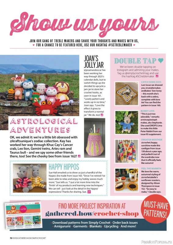 Вязаные проекты крючком в журнале «Simply Crochet №168 2025»