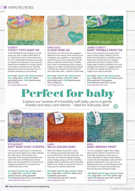 Вязаные проекты крючком в журнале «Simply Knitting №268 2025»