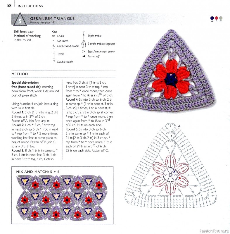Вязаные проекты в книге &laquo;75 Crocheted Floral Blocks&raquo;. Часть 1