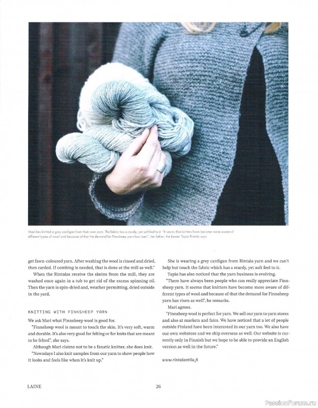 Вязаные проекты в журнале &laquo;Laine Magazine №1 2016 Autumn/Winter&raquo;.