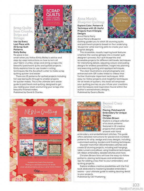 Коллекция проектов для рукодельниц в журнале «Quilters Companion №135 2025»