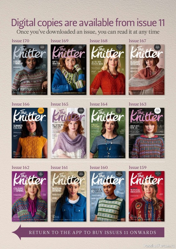 Вязаные модели спицами в журнале «The Knitter №175 2022»