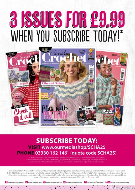 Вязаные проекты крючком в журнале «Your Crochet Christmas - 2025»