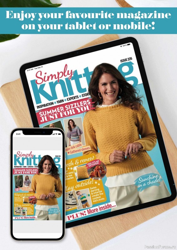 Вязаные проекты спицами в журнале «Simply Knitting №226 2022»