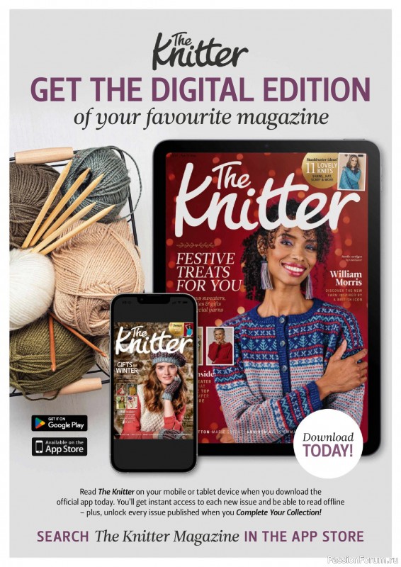 Вязаные проекты спицами в журнале «The Knitter №222 2025»